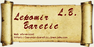 Lepomir Baretić vizit kartica